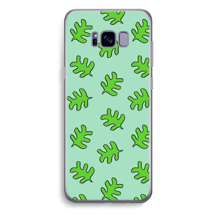 Groene blaadjes: Samsung Galaxy S8 Plus Transparant Hoesje