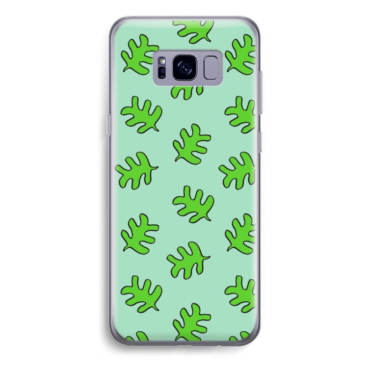 Groene blaadjes: Samsung Galaxy S8 Plus Transparant Hoesje