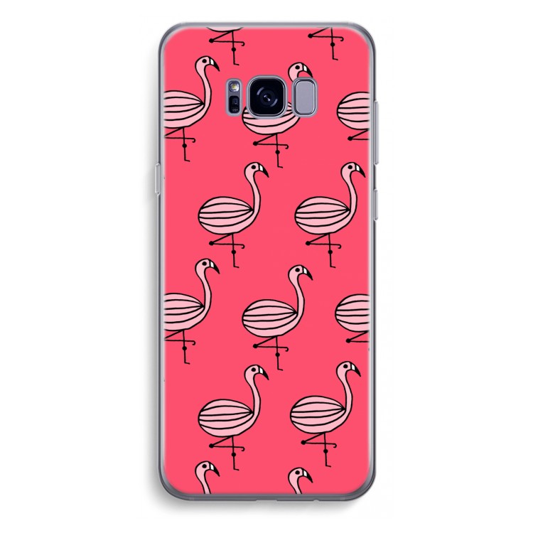 Flamingo: Samsung Galaxy S8 Plus Transparant Hoesje