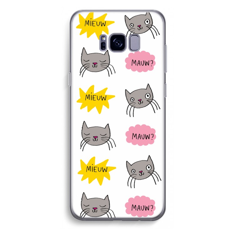Meow: Samsung Galaxy S8 Plus Transparant Hoesje