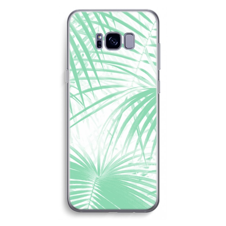 Palmbladeren: Samsung Galaxy S8 Plus Transparant Hoesje