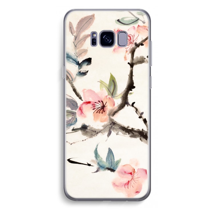 Japanse bloemen: Samsung Galaxy S8 Plus Transparant Hoesje