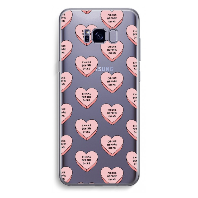 Chicks before dicks: Samsung Galaxy S8 Plus Transparant Hoesje