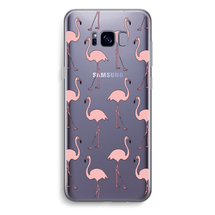 Anything Flamingoes: Samsung Galaxy S8 Plus Transparant Hoesje