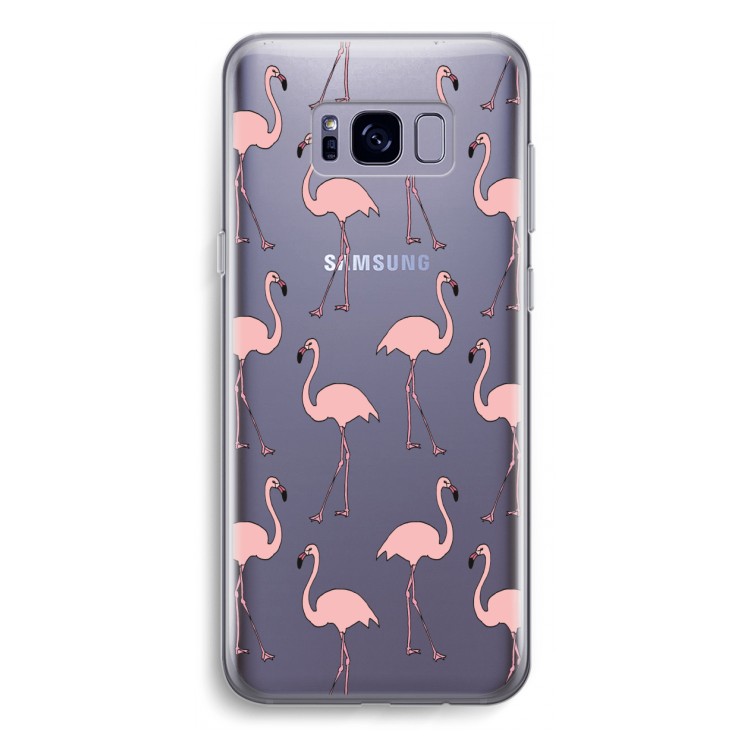 Anything Flamingoes: Samsung Galaxy S8 Plus Transparant Hoesje