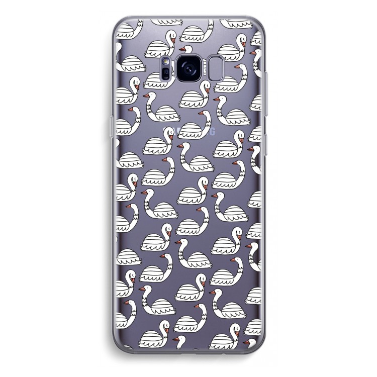 Zwanen: Samsung Galaxy S8 Plus Transparant Hoesje