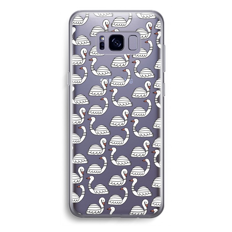 Zwanen: Samsung Galaxy S8 Plus Transparant Hoesje