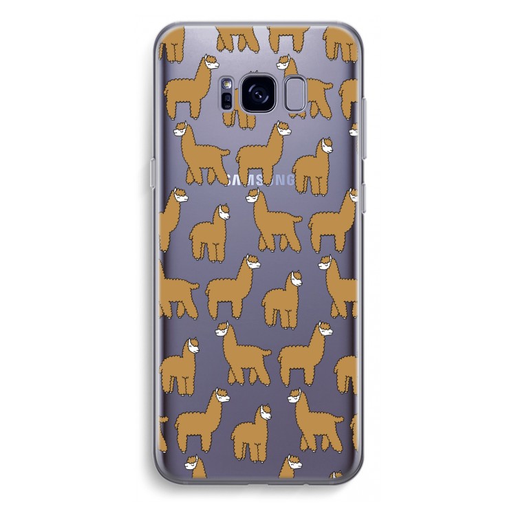 Alpacas: Samsung Galaxy S8 Plus Transparant Hoesje