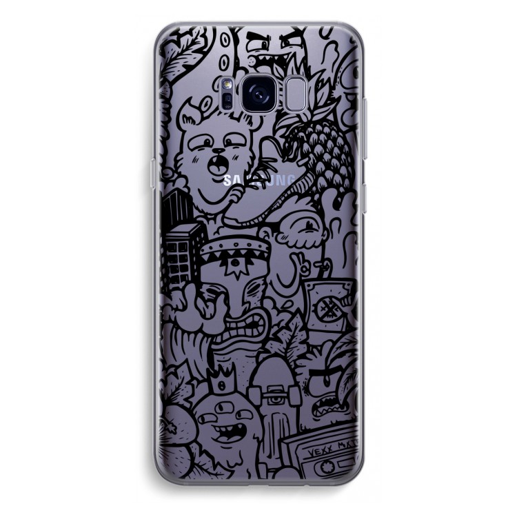 Vexx Black Mixtape: Samsung Galaxy S8 Plus Transparant Hoesje