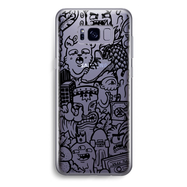 Vexx Black Mixtape: Samsung Galaxy S8 Plus Transparant Hoesje