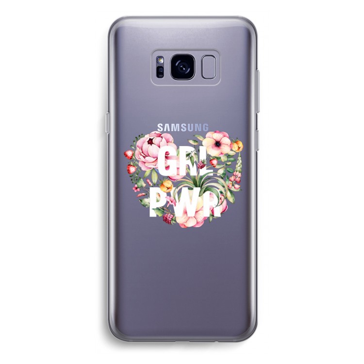 GRL PWR Flower: Samsung Galaxy S8 Plus Transparant Hoesje