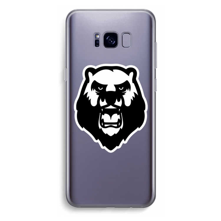 Angry Bear (white): Samsung Galaxy S8 Plus Transparant Hoesje