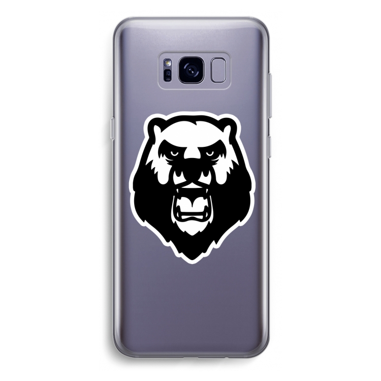 Angry Bear (white): Samsung Galaxy S8 Plus Transparant Hoesje