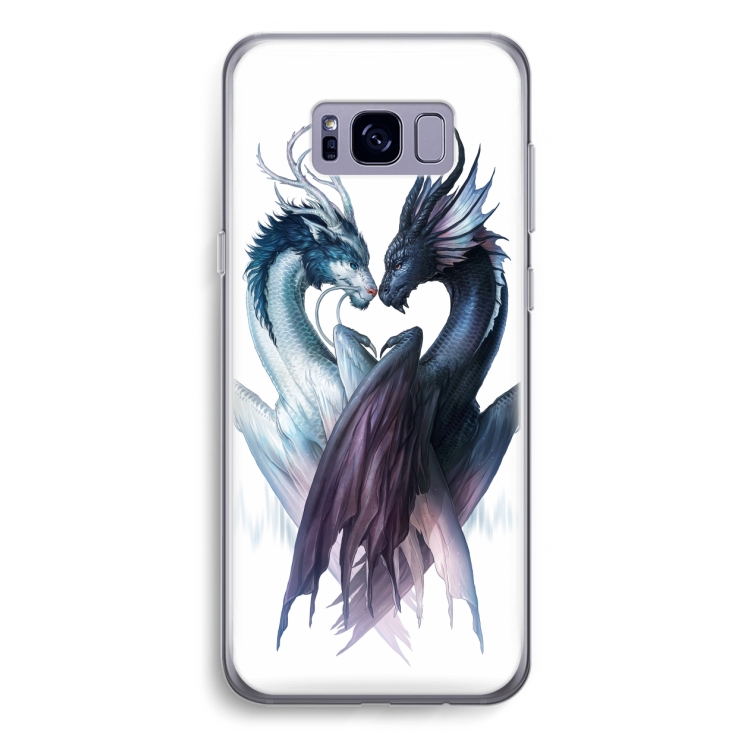 Yin Yang Dragons: Samsung Galaxy S8 Plus Transparant Hoesje