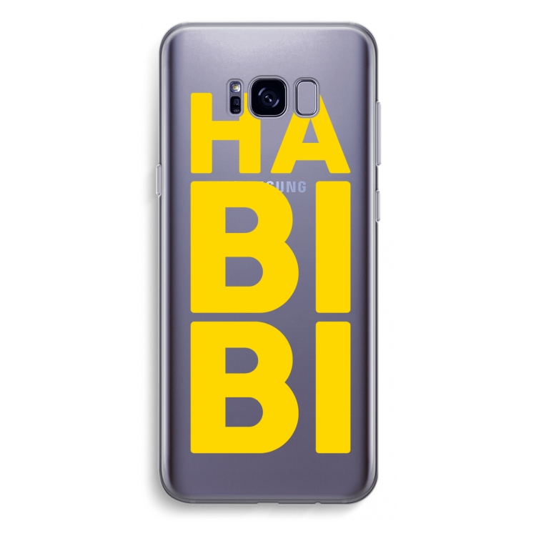 Habibi Blue: Samsung Galaxy S8 Plus Transparant Hoesje