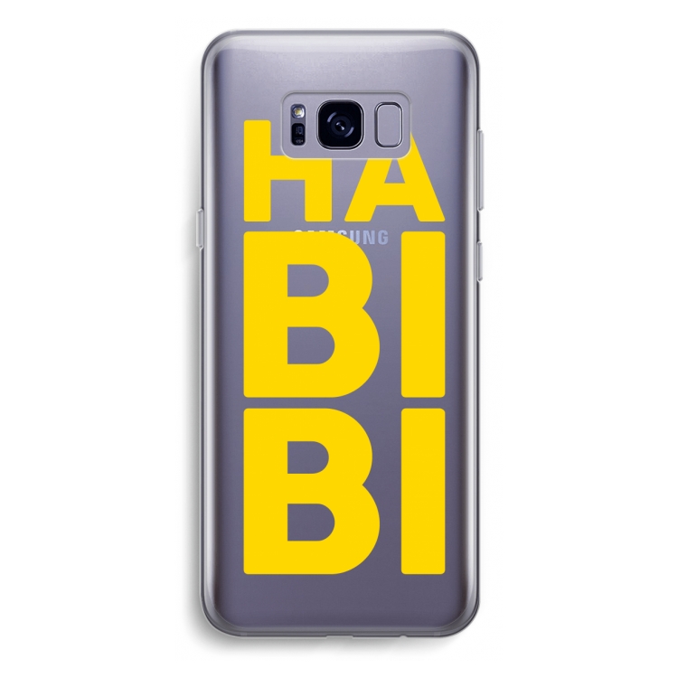 Habibi Blue: Samsung Galaxy S8 Plus Transparant Hoesje