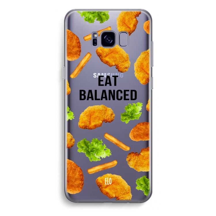 Eat Balanced: Samsung Galaxy S8 Plus Transparant Hoesje