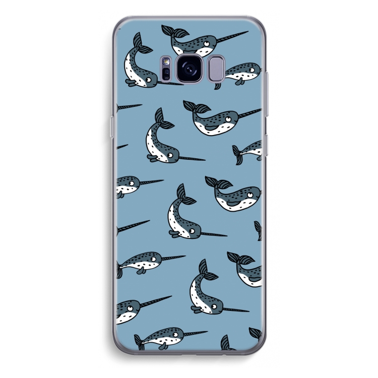 Narwhal: Samsung Galaxy S8 Plus Transparant Hoesje