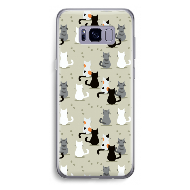 Katten: Samsung Galaxy S8 Plus Transparant Hoesje