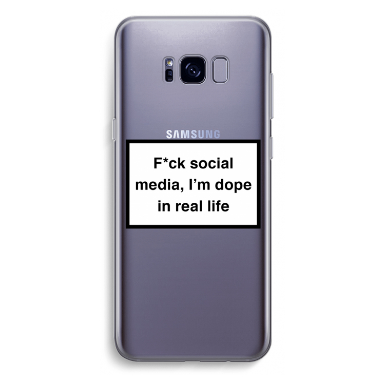 I'm dope: Samsung Galaxy S8 Plus Transparant Hoesje