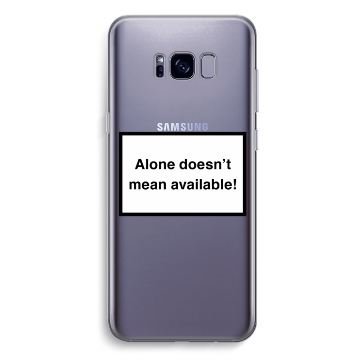 Alone: Samsung Galaxy S8 Plus Transparant Hoesje