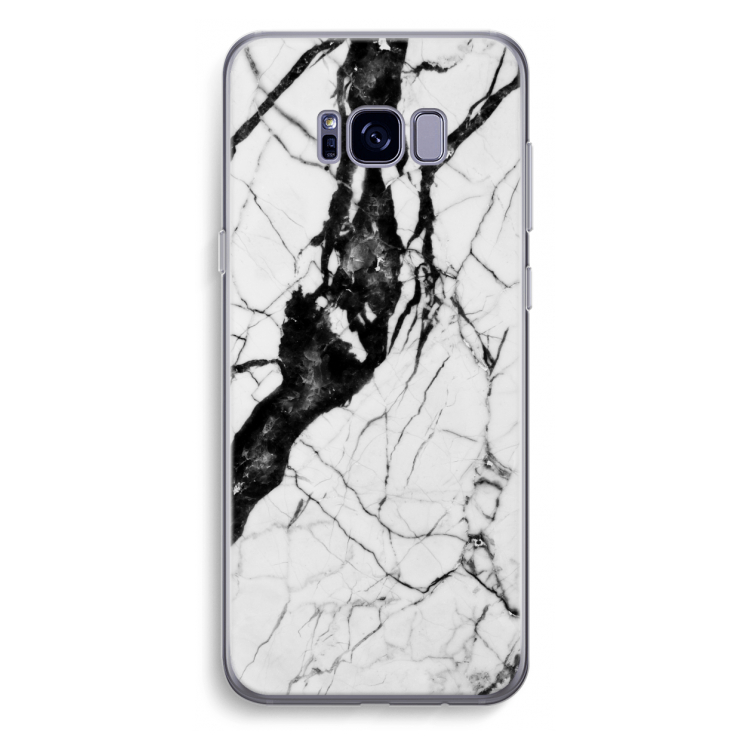 Witte marmer 2: Samsung Galaxy S8 Plus Transparant Hoesje