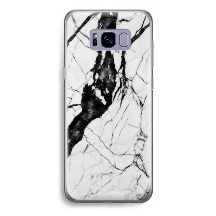 Witte marmer 2: Samsung Galaxy S8 Plus Transparant Hoesje