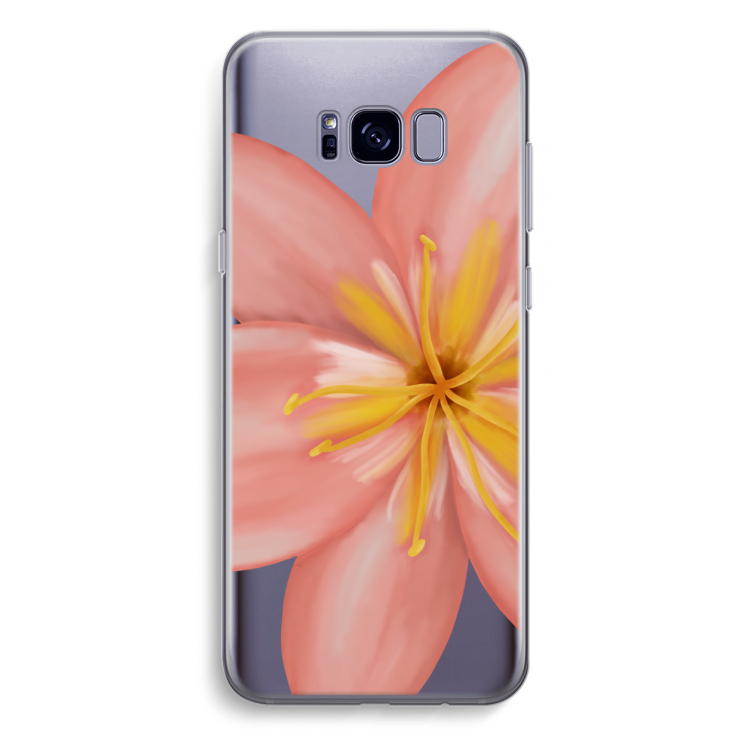Pink Ellila Flower: Samsung Galaxy S8 Plus Transparant Hoesje