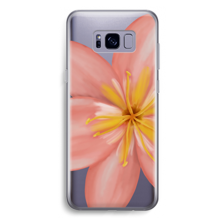 Pink Ellila Flower: Samsung Galaxy S8 Plus Transparant Hoesje