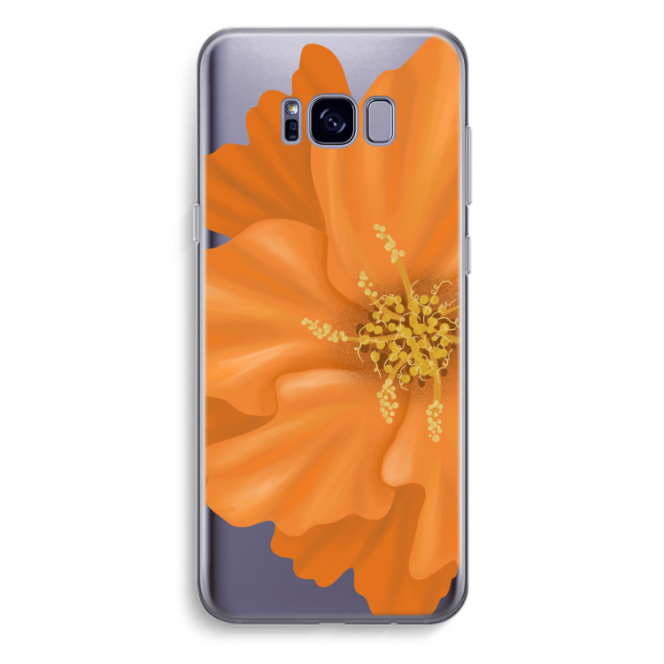 Orange Ellila flower: Samsung Galaxy S8 Plus Transparant Hoesje