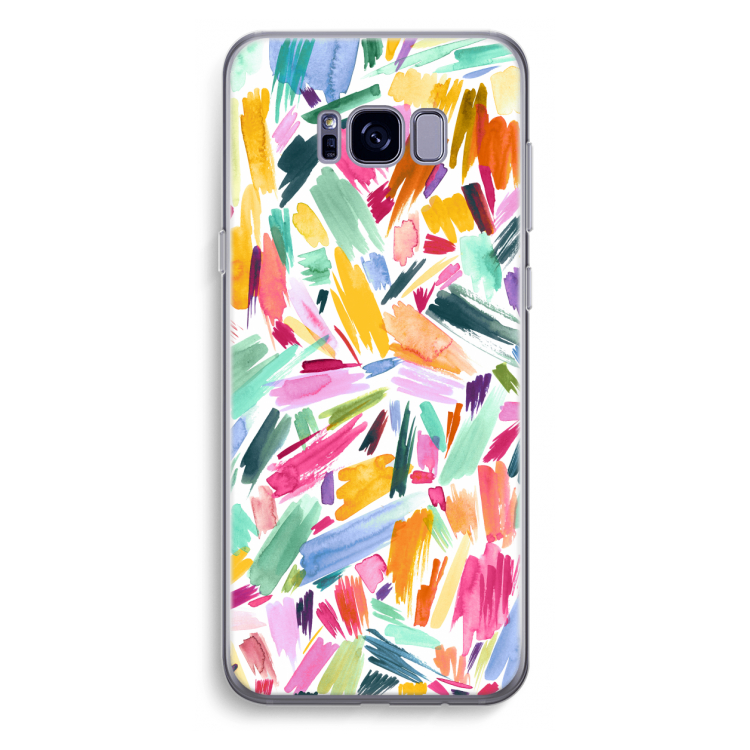 Watercolor Brushstrokes: Samsung Galaxy S8 Plus Transparant Hoesje