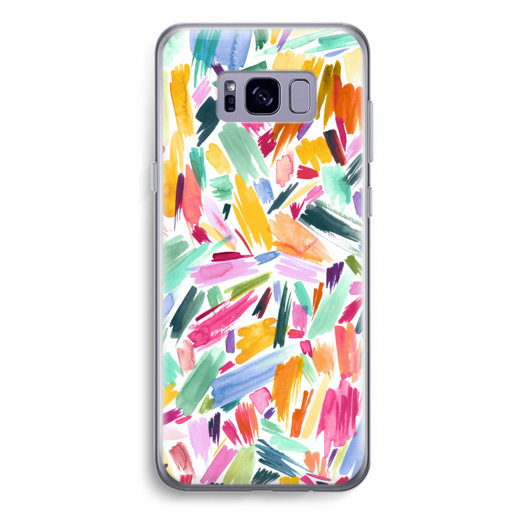 Watercolor Brushstrokes: Samsung Galaxy S8 Plus Transparant Hoesje