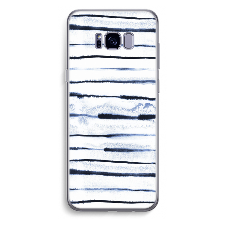 Ink Stripes: Samsung Galaxy S8 Plus Transparant Hoesje