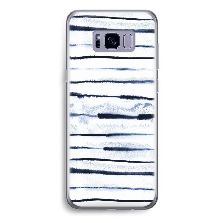 Ink Stripes: Samsung Galaxy S8 Plus Transparant Hoesje