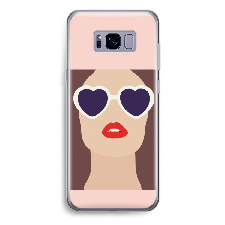 Red lips: Samsung Galaxy S8 Plus Transparant Hoesje