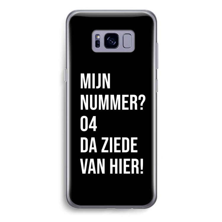 Da ziede van hier - Zwart: Samsung Galaxy S8 Plus Transparant Hoesje