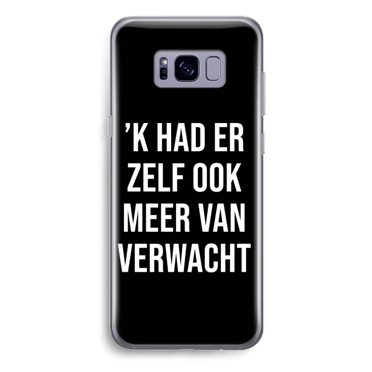 Meer verwacht - Zwart: Samsung Galaxy S8 Plus Transparant Hoesje