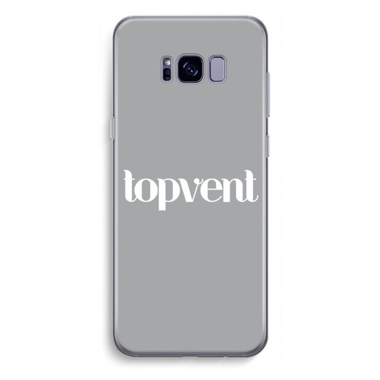 Topvent Grijs Wit: Samsung Galaxy S8 Plus Transparant Hoesje