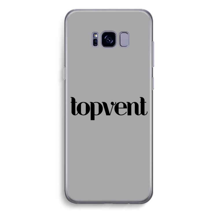 Topvent Grijs Zwart: Samsung Galaxy S8 Plus Transparant Hoesje
