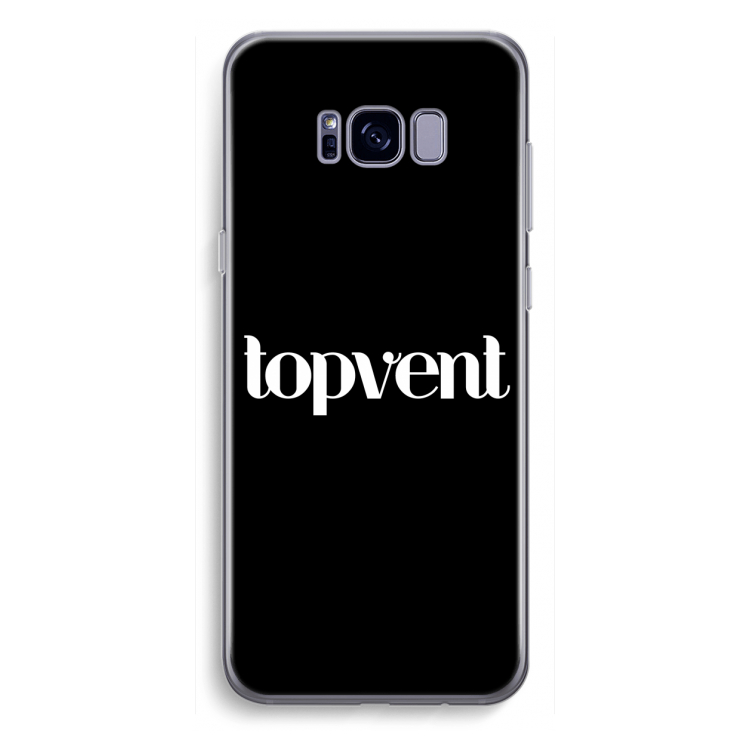 Topvent Zwart: Samsung Galaxy S8 Plus Transparant Hoesje