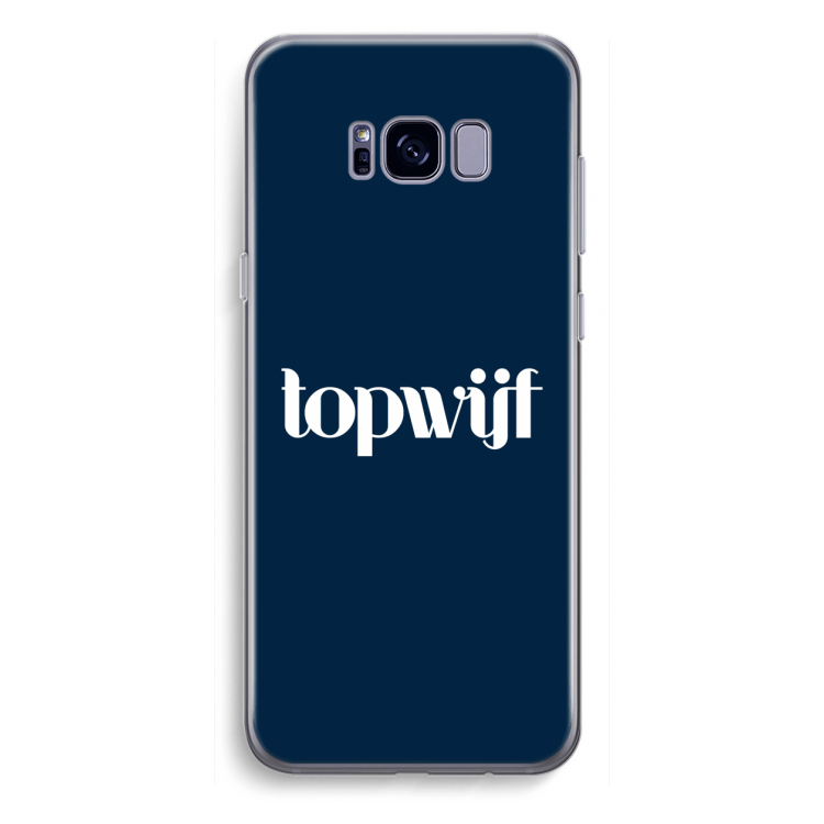 Topwijf Navy: Samsung Galaxy S8 Plus Transparant Hoesje