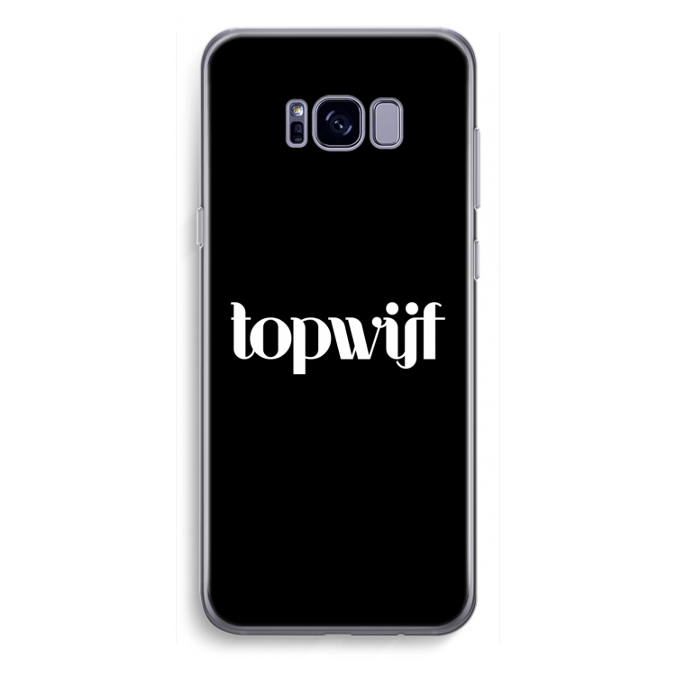 Topwijf Zwart: Samsung Galaxy S8 Plus Transparant Hoesje