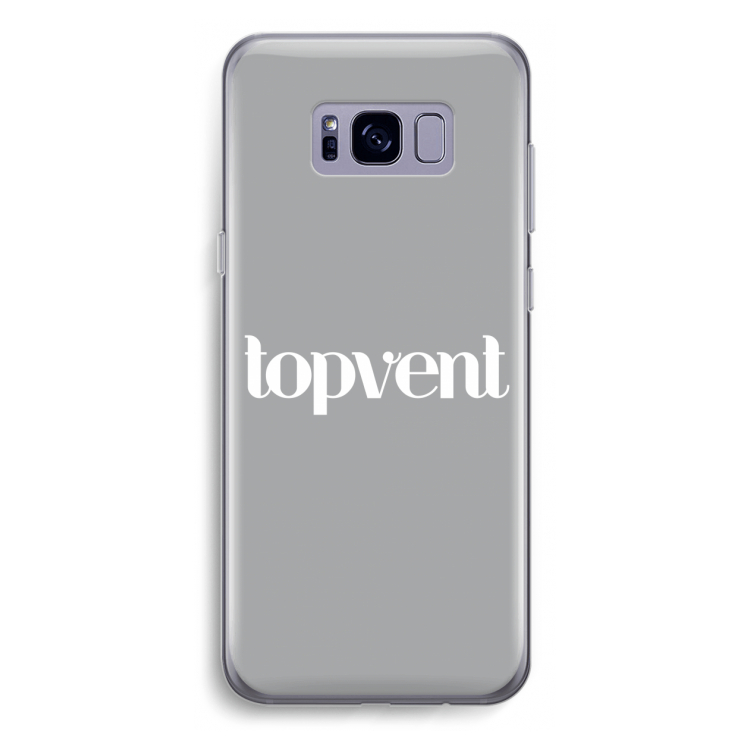 Topvent Grijs Wit: Samsung Galaxy S8 Plus Transparant Hoesje