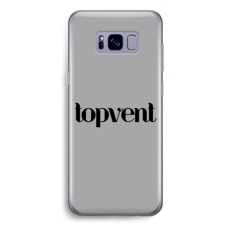Topvent Grijs Zwart: Samsung Galaxy S8 Plus Transparant Hoesje