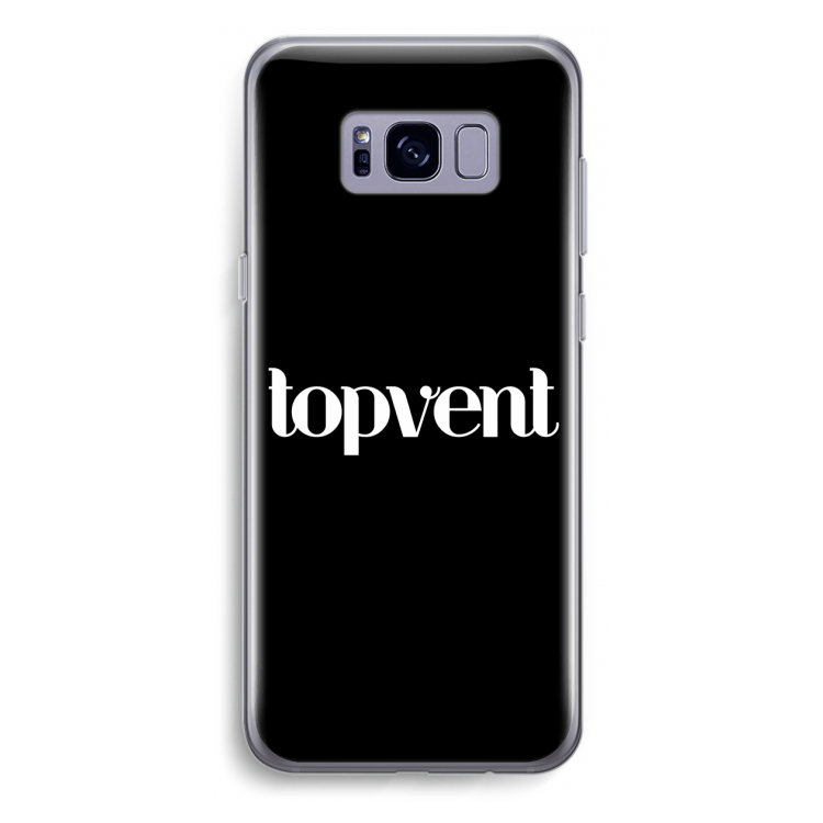 Topvent Zwart: Samsung Galaxy S8 Plus Transparant Hoesje