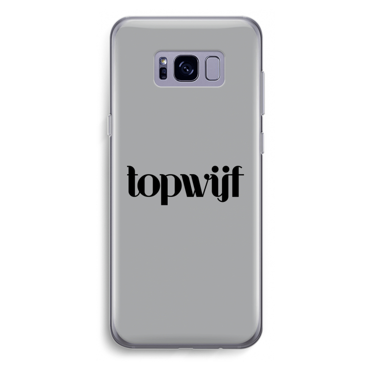 Topwijf Grijs Zwart: Samsung Galaxy S8 Plus Transparant Hoesje
