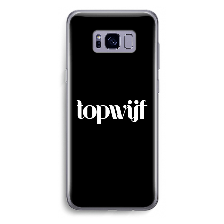 Topwijf Zwart: Samsung Galaxy S8 Plus Transparant Hoesje