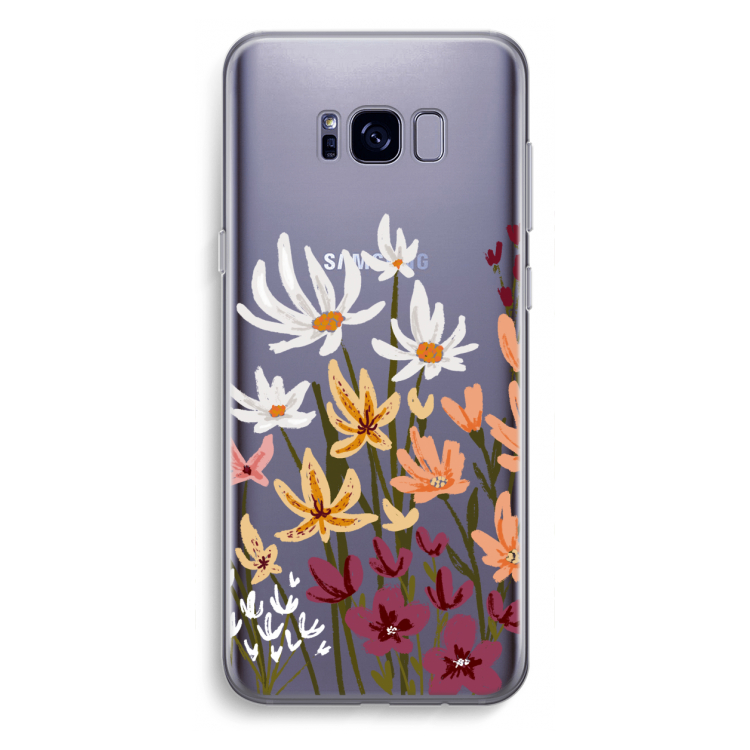 Painted wildflowers: Samsung Galaxy S8 Plus Transparant Hoesje