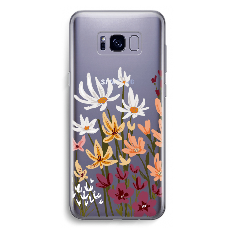 Painted wildflowers: Samsung Galaxy S8 Plus Transparant Hoesje