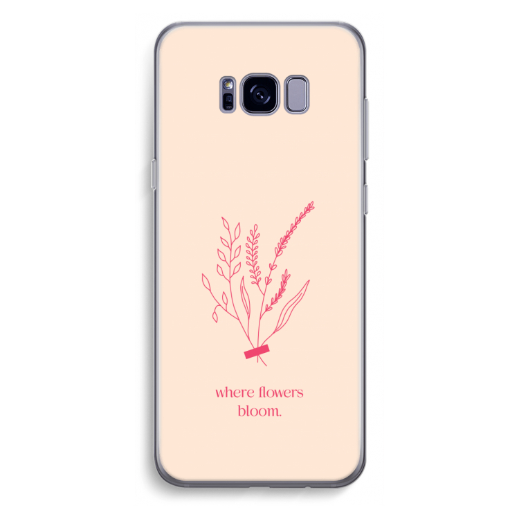 Where flowers bloom: Samsung Galaxy S8 Plus Transparant Hoesje